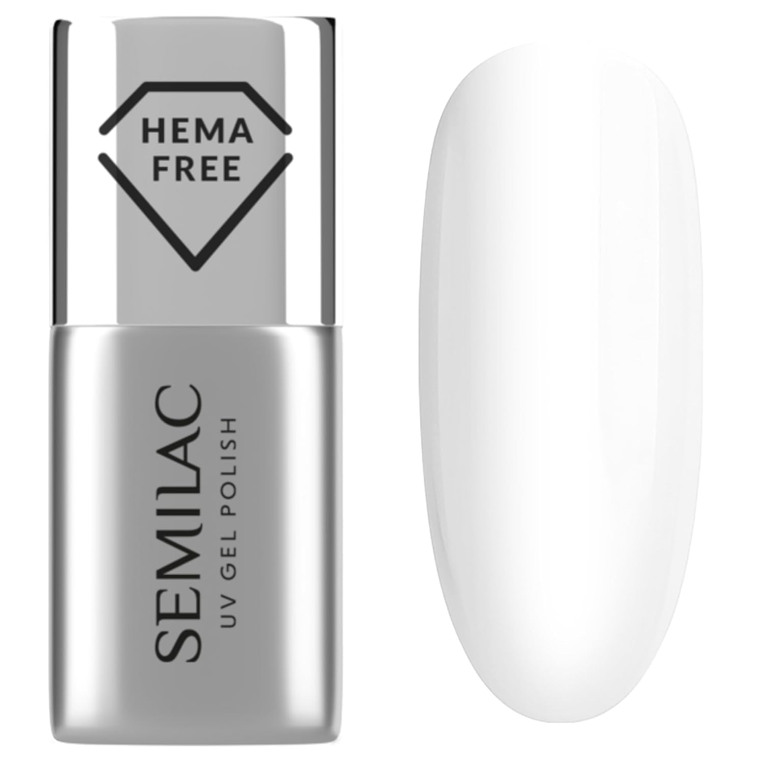 Base de vernis à ongles UV Semilac Pure & Clean 7 ml – Base hybride auto-nivelante pour ongles sensibles