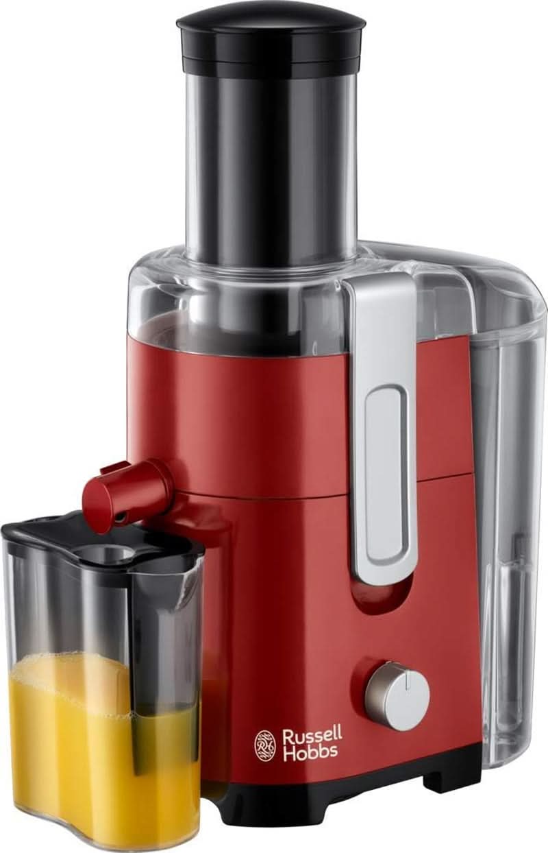 Russell Hobbs Batteur sur socle [1,5 L Glasbehälter] Desire Rot (Moteur Starker 0,9 PS, Fonction Impulsion/Ice-Crush, Edelstahlmesser, Mélangeur sans BPA, Elektrischer Zerkleinerer, Smoothie-Maker) 24720-56 Mother and Child Naty Shop Entsafter