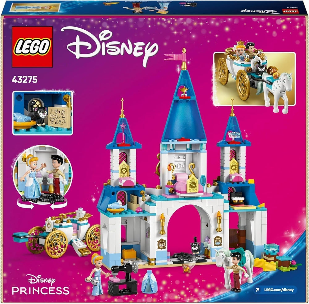LEGO Ç€ Disney Princess Castle Cendrillon et calèche, ensemble pour filles à partir de 6 ans, jouet fantastique avec mini poupées princesse Cendrillon et prince charmant, idée cadeau pour les fans de Disney 43275 Jeux de construction Beuche den LEGO-Store