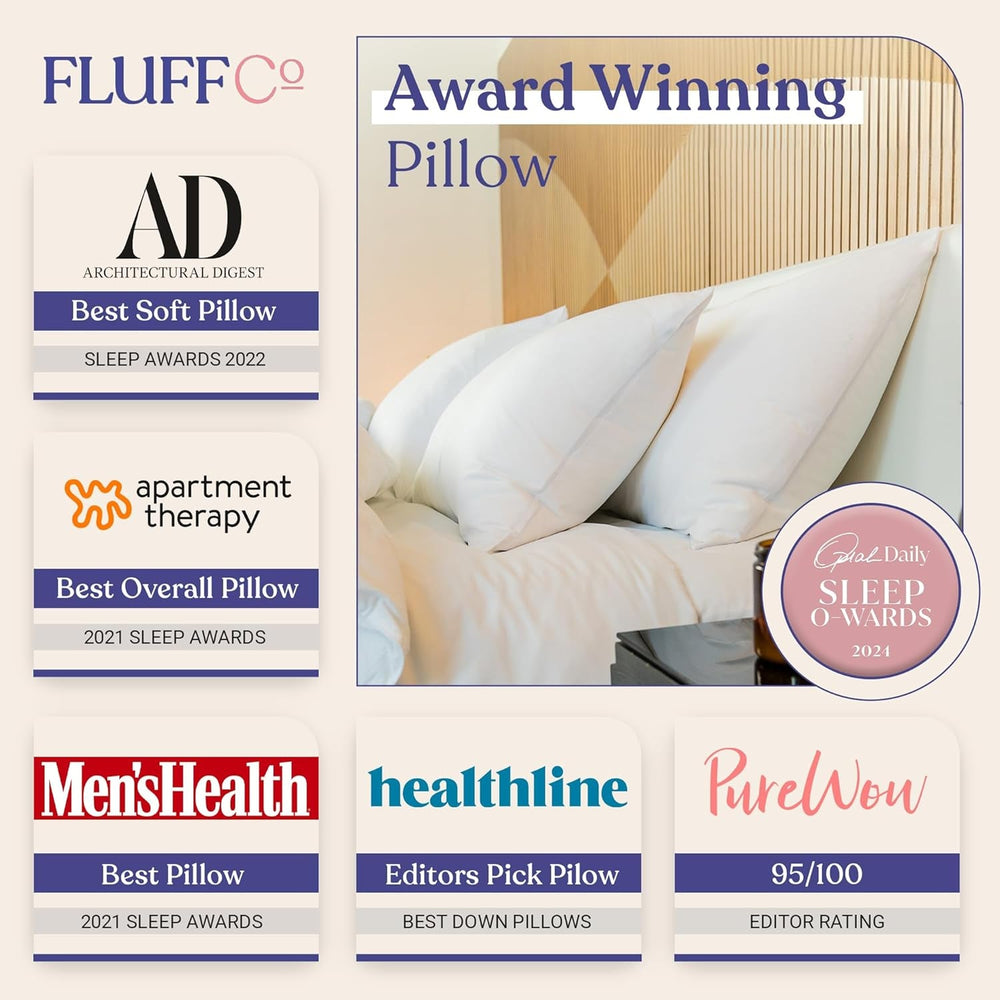 Fluffco Oreiller alternatif en duvet Oreiller standard pour dormir Oreiller queen Oreiller de lit Oreiller de couchage latéral Oreiller de refroidissement Oreiller d'hôtel Oreiller cervical Oreiller de voyage (standard ferme) Oreillers standard Naty Shop