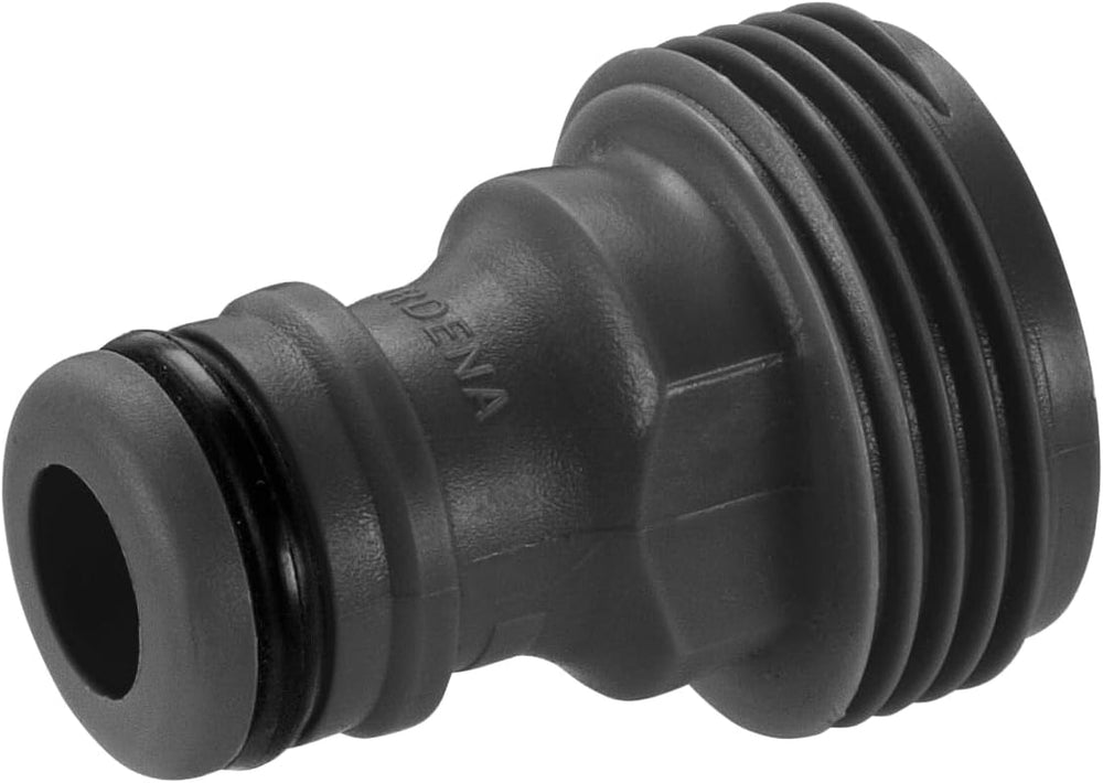 Adaptateur pour appareils Gardena : Connexion au système Gardena d'origine pour appareils d'arrosage avec filetage intérieur, adapté pour filetage 26,5 mm (G 3/4"), dans une boîte (2921-20), noir