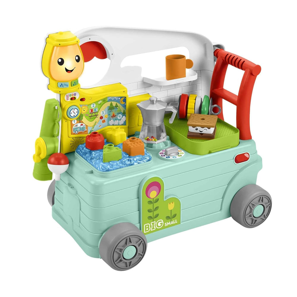 Fisher-Price - Laugh and Learn Camper 3-en-1 Jouet à pousser et centre d'activités musicales pour tout-petits Jouet pour bébé 9-36 mois HCK51 Baby Toys Naty Shop Titre par défaut
