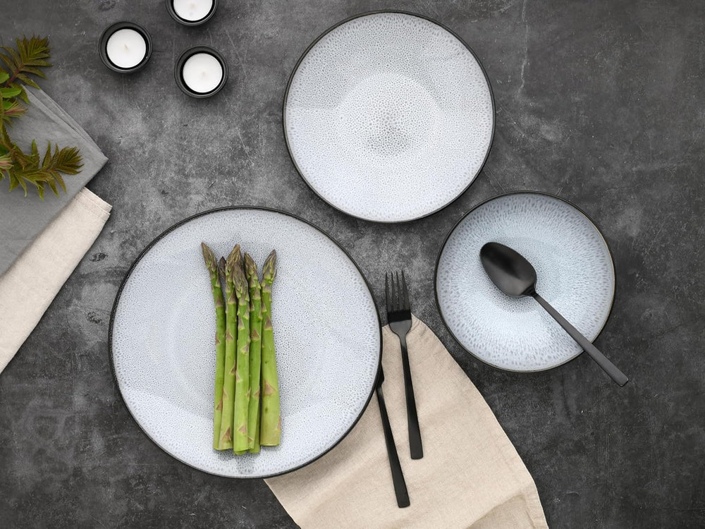 CreaTable, 23964, Série Malmö, Ensemble de cuisine 18 pièces pour 6 personnes, Ensemble de caisses en bois, Machine à laver et four à micro-ondes, Produit de qualité