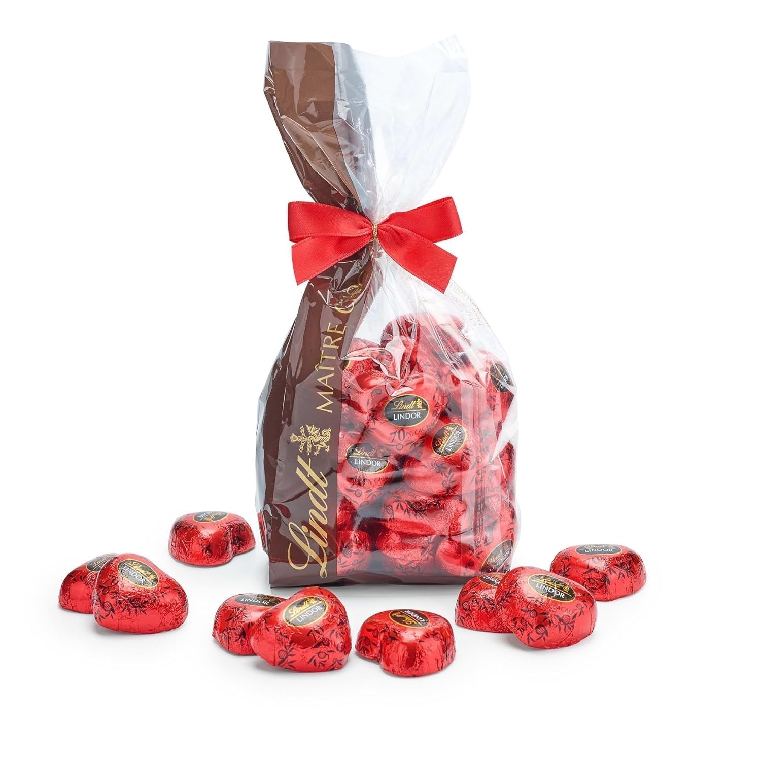 Chocolat Lindt Coeurs en chocolat LINDOR, 500 grammes Bonbons au chocolat Naty Shop