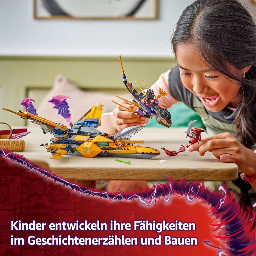 Le Super Storm Flyer LEGO NINJAGO de Ras et Arin - Jouet avec drone, tireurs, lames et moteurs - Incl. 3 figurines de jeu de rôle Ninja - jeu de construction pour garçons et filles à partir de 8 ans 71833 Jeux de construction Besuche den LEGO-Store
