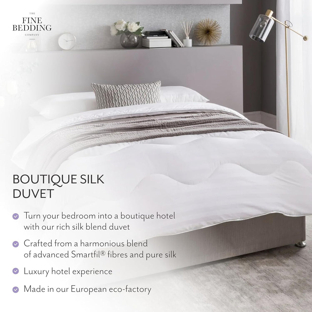 Boutique Couette en soie, literie de luxe, lavable en machine (13,5 Tog, double) Naty Shop Couettes et couettes