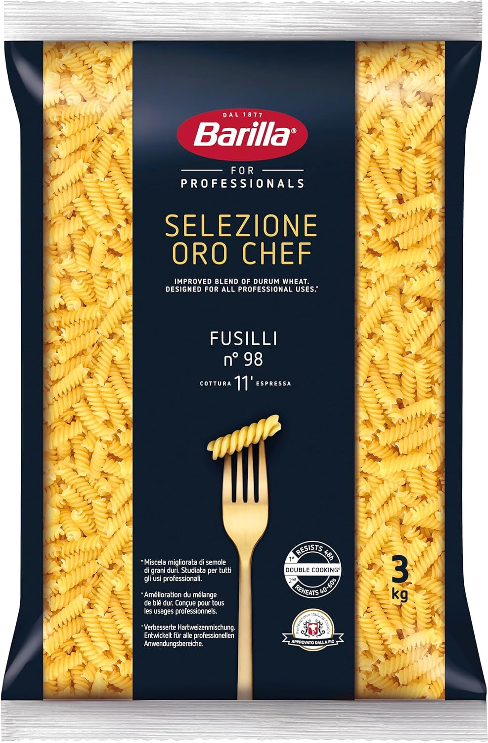 Barilla Selezione Oro Chef Spaghetti n. 5, paquet de 4 (4 x 3 kg)