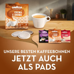 Lavazza Crema E Aroma, goût crémeux et aromatique, Röstung moyen, 18 Pads