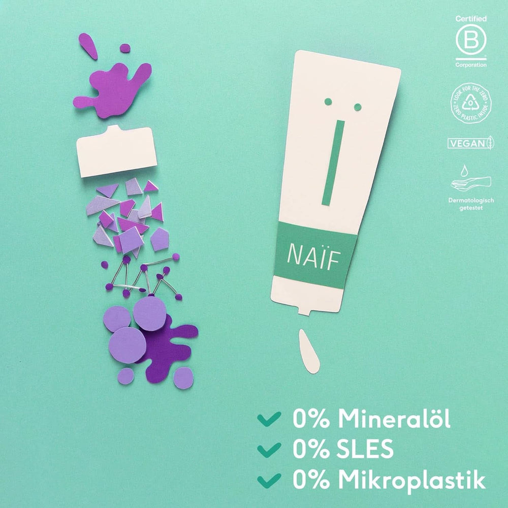 Gel lavant nutritif Naïf - Pour bébés et enfants - Ingrédients naturels - 100% vegan - 200 ml Mère et Enfant Naty Shop