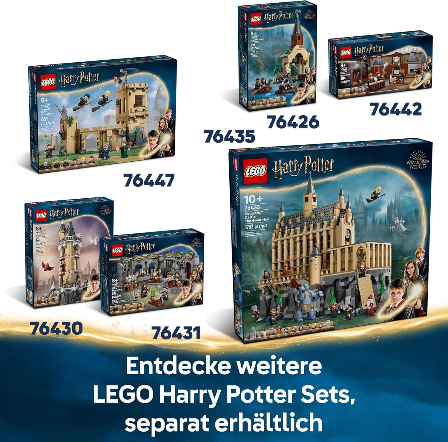 LEGO Harry Potter Hagrids und Harrys Motorradtour – Spielzeug mit Motorrad, Beiwagen & Eule Hedwig – Mit Minifiguren zum Sammeln – Kreatives Geschenk für Mädchen und Jungen ab 9 Jahren – 76443