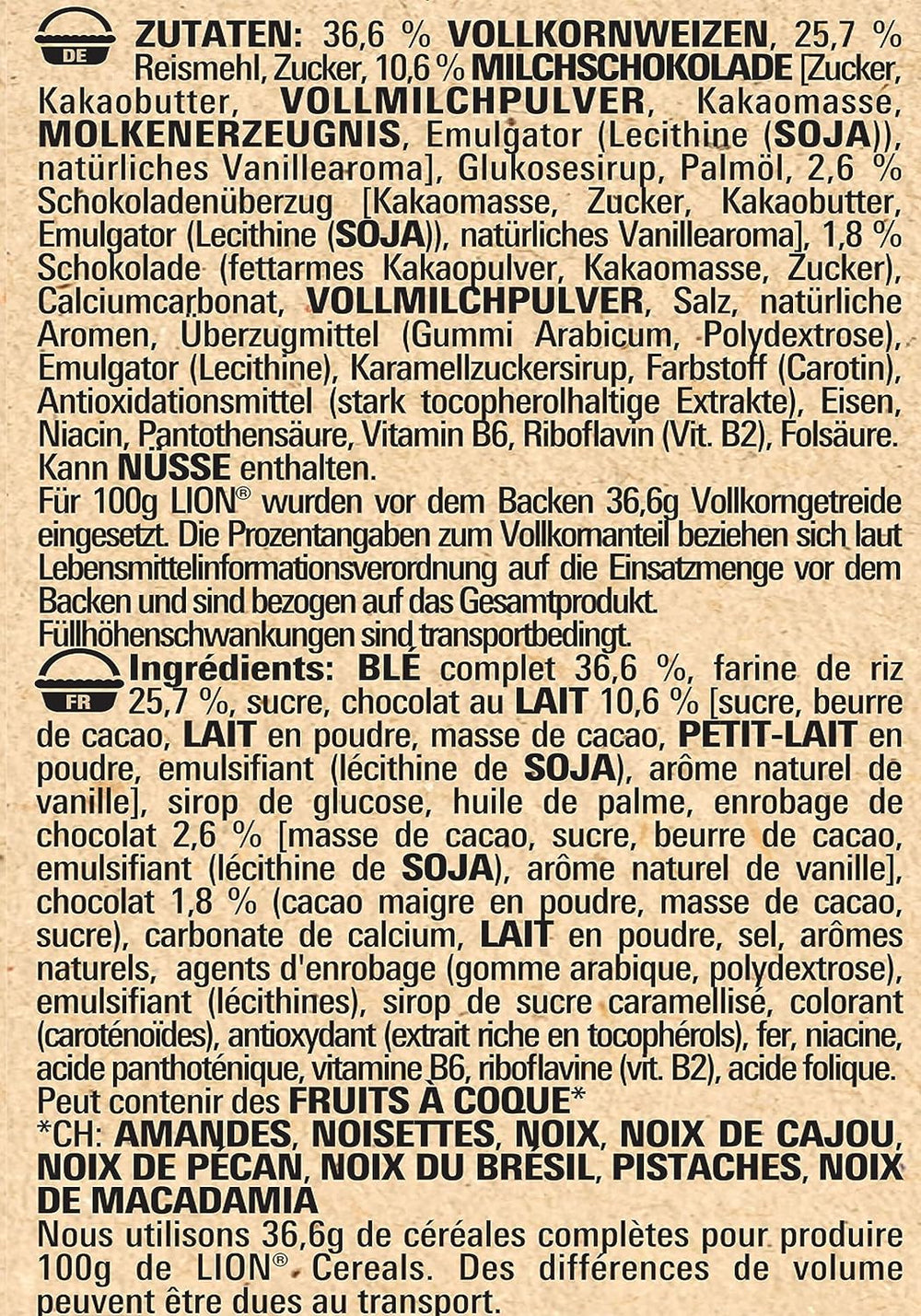 Céréales Churro triples croquantes pour petit-déjeuner, chocolat au lait et caramel salé, teneur en grains entiers 36%, paquet de 8 (8x300g)