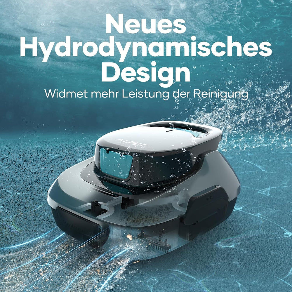 AIPER Scuba SE Robot de piscine, nettoyeur de piscine sans fil avec batterie, temps de nettoyage de 90 minutes, nettoyage automatique avec fonction d'auto-stationnement, nettoyeur de piscine léger, idéal pour les piscines à fond plat
