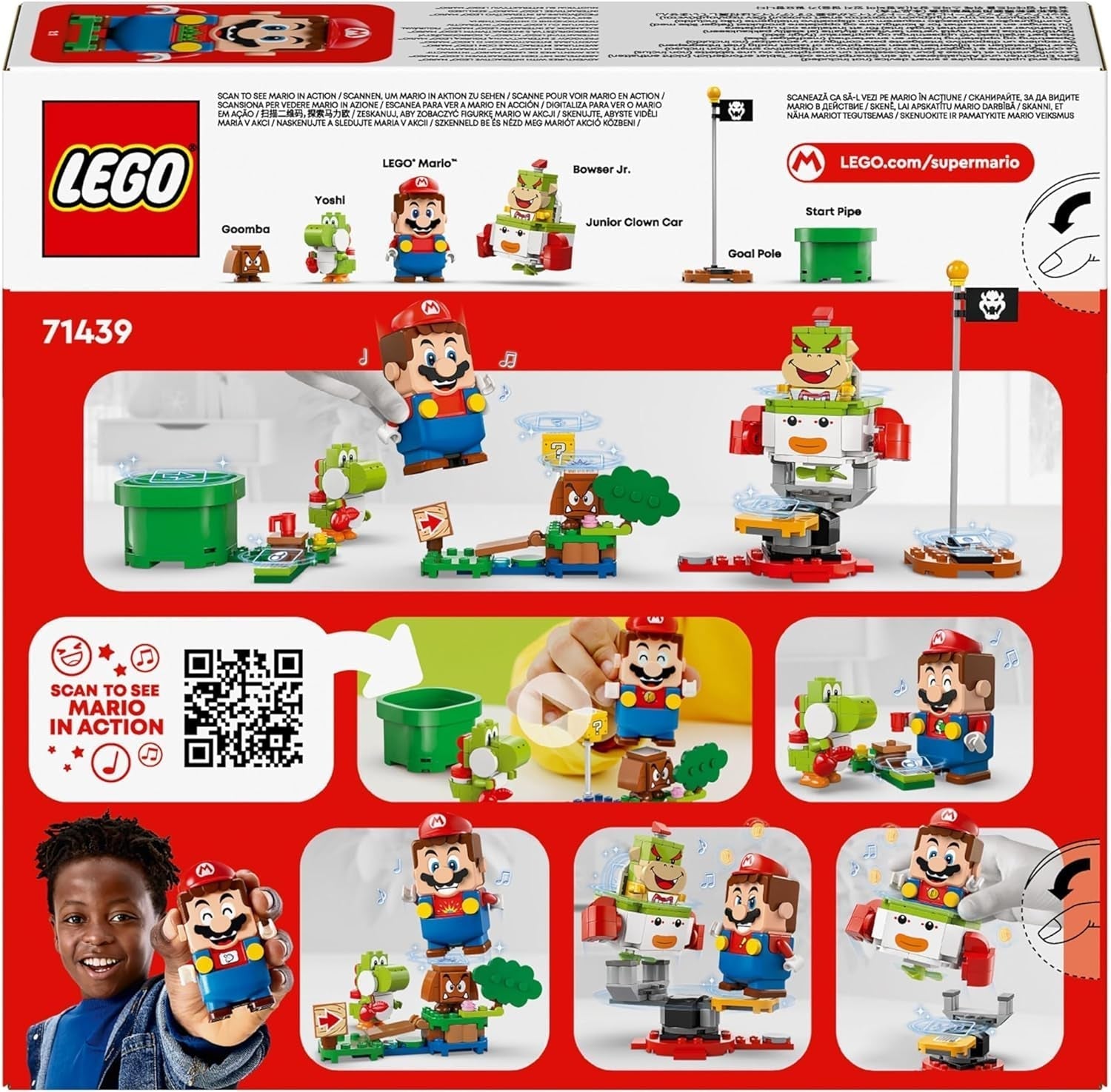LEGO Super Mario Adventure avec Mario interactif, ensemble de chariot de clown junior, jouet Yoshi, cadeau Nintendo pour garçons, filles et joueurs à partir de 6 ans 71439 Ensembles de construction Besuche den LEGO-Store