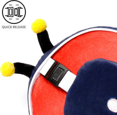 Oreiller de voyage Puckator Relaxeazzz avec masque de coccinelle - Animaux doux, multicolore, 1 unité (lot de 1) Naty Shop Travel Pillows