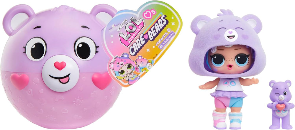 Mdr Surprise ! Loves Care Bears Tots - Comprend 1 poupée avec tenue et accessoires, une boule d'ours en peluche, un emballage caché, 6 poupées à collectionner