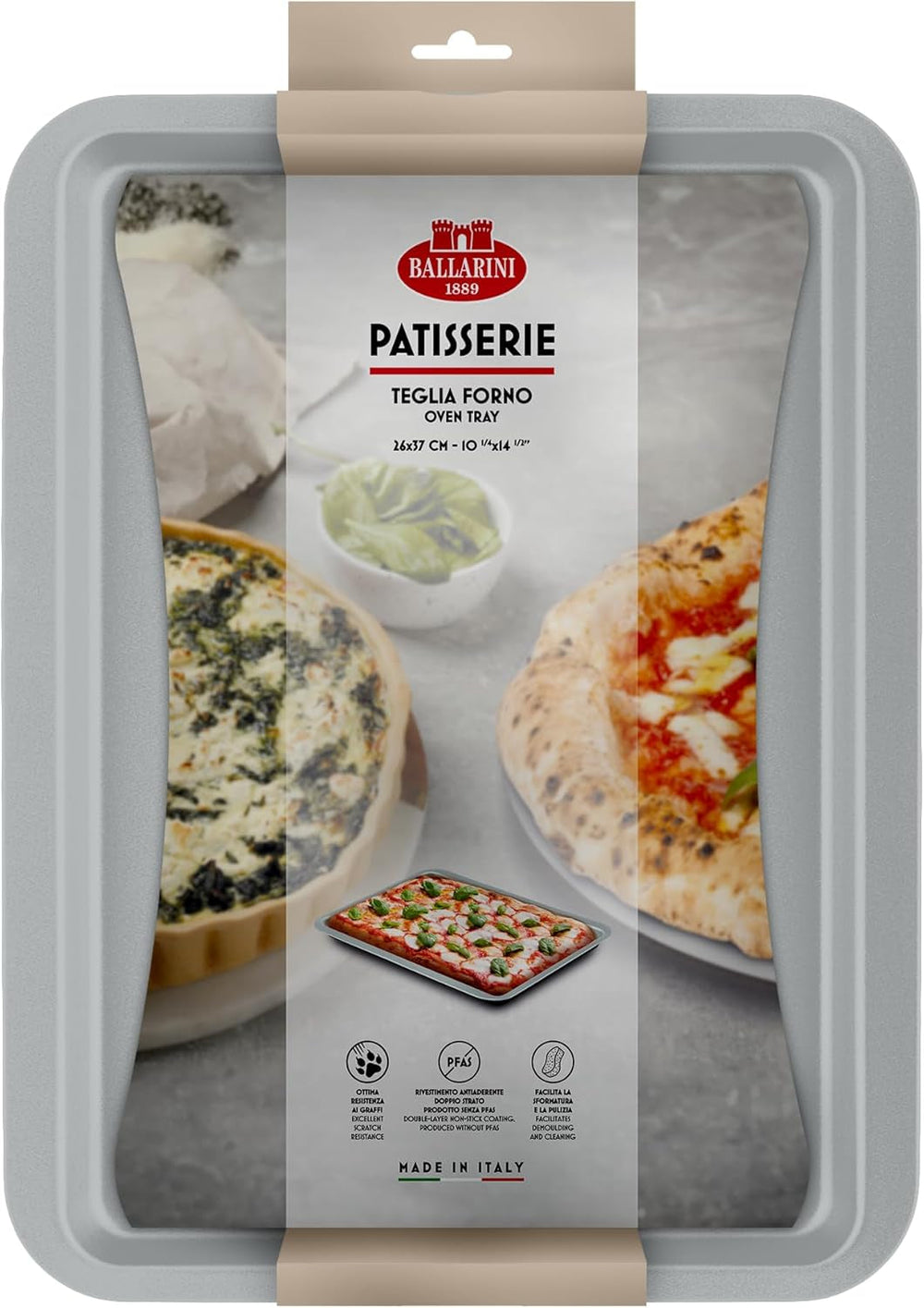 Ballarini, Plat à four, différents modèles Moules et plaques à pâtisserie Naty Shop Gris Plaque à four 26 x 37 cm