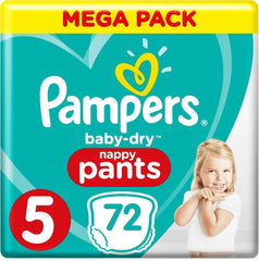Couches Pampers Baby-Dry, taille 8, 43 couches, à partir de 19 kg, pack Jumbo+