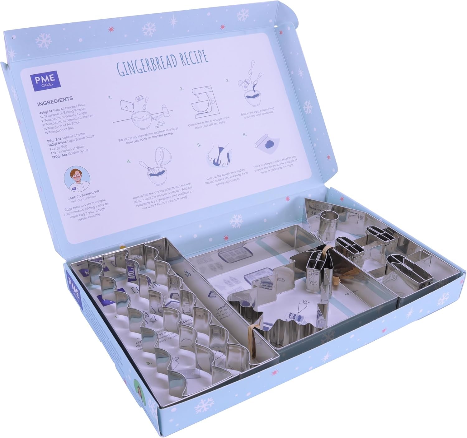 Ensemble d'emporte-pièces en forme de maison en pain d'épices de Noël, argent