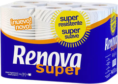 Papier toilette Renova Super Blanc - 12 rouleaux