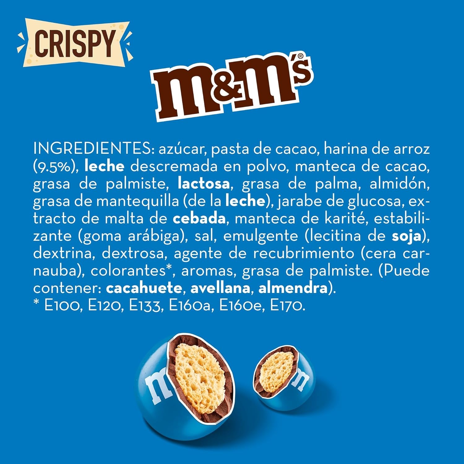 M&M'S Crispy, Lentilles croustillantes au chocolat et centre croustillant, Chocolat, 1 paquet (1 x 340 g) (paquet de 2)