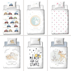 Linge de lit enfant, lapin et étoiles, coton Linge de lit - enfant Naty Shop