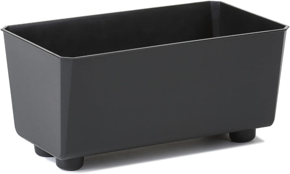 Jardinieră dreptunghiulară LAMELA cu picioare elegante – Ghiveci gri cu aspect de beton, fabricat din plastic robust, 37x17 cm, 6L – Rezistent la intemperii și ușor de curățat – Pentru interior și exterior