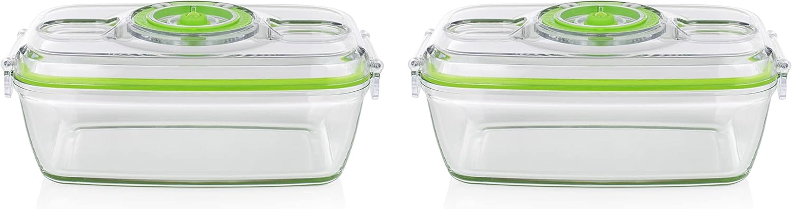 Set de recipiente din sticlă pentru păstrarea alimentelor Princess cu sigilator de vid portabil - inclusiv pompă de vid electrică, cablu de încărcare USB, 2 recipiente pentru gătit și alimente, 2 capace fără BPA, 492985 Cutii depozitare alimente Naty Shop 2X borcan de sticlă de 1,1 litri