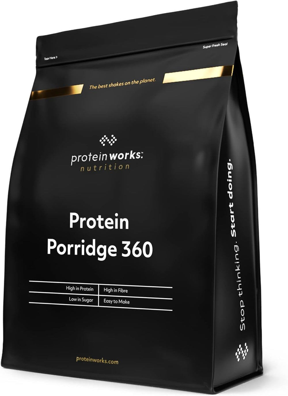 Protein Works - Porridge protéiné 360 | Mythe Vitamines et minéraux supplémentaires | Proteinreiches Frühstück | Kalorienarme Haferflocken | 6 portions | Chocolat au lait 500G Céréales Naty Shop