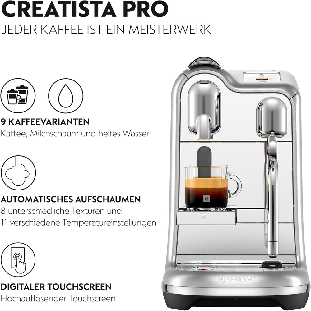 Machine à expresso Sage Nespresso Creatista Pro, acier inoxydable, acier inoxydable brossé