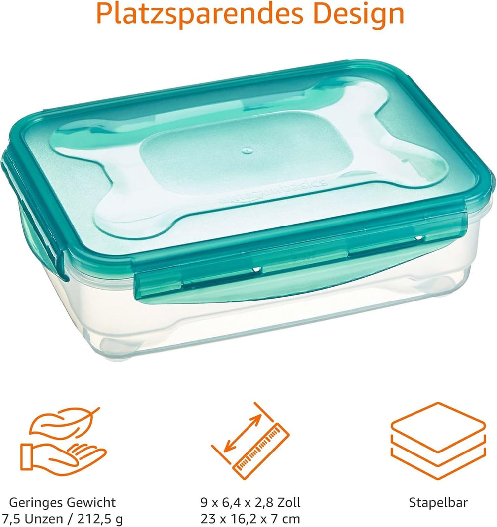 Amazon Basics Ensemble de boîtes de congélation avec couvercles, étanches, empilables, réfrigérateur/congélateur, sans BPA, plastique, passent au micro-ondes et au lave-vaisselle, 3 x 1,2 L, boîtes de conservation alimentaires transparentes Naty Shop