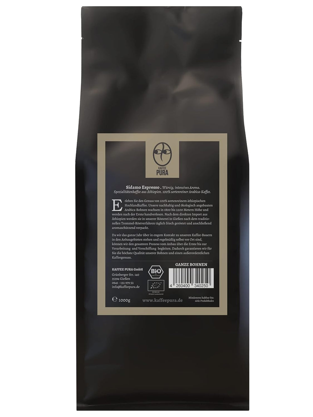 Sidamo-bio Espresso en grains entiers 1000g