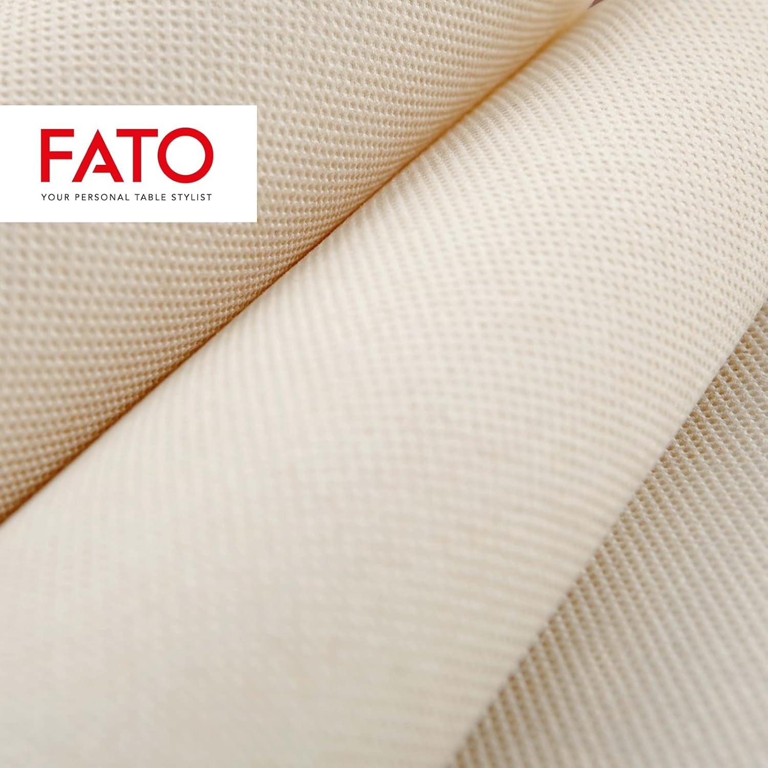 Fato - Serviettes en papier jetables naturelles à 4 plis, respectueuses de l'environnement, paquet de 40, taille 38 x 38, 2 épaisseurs, papier 100 % recyclé