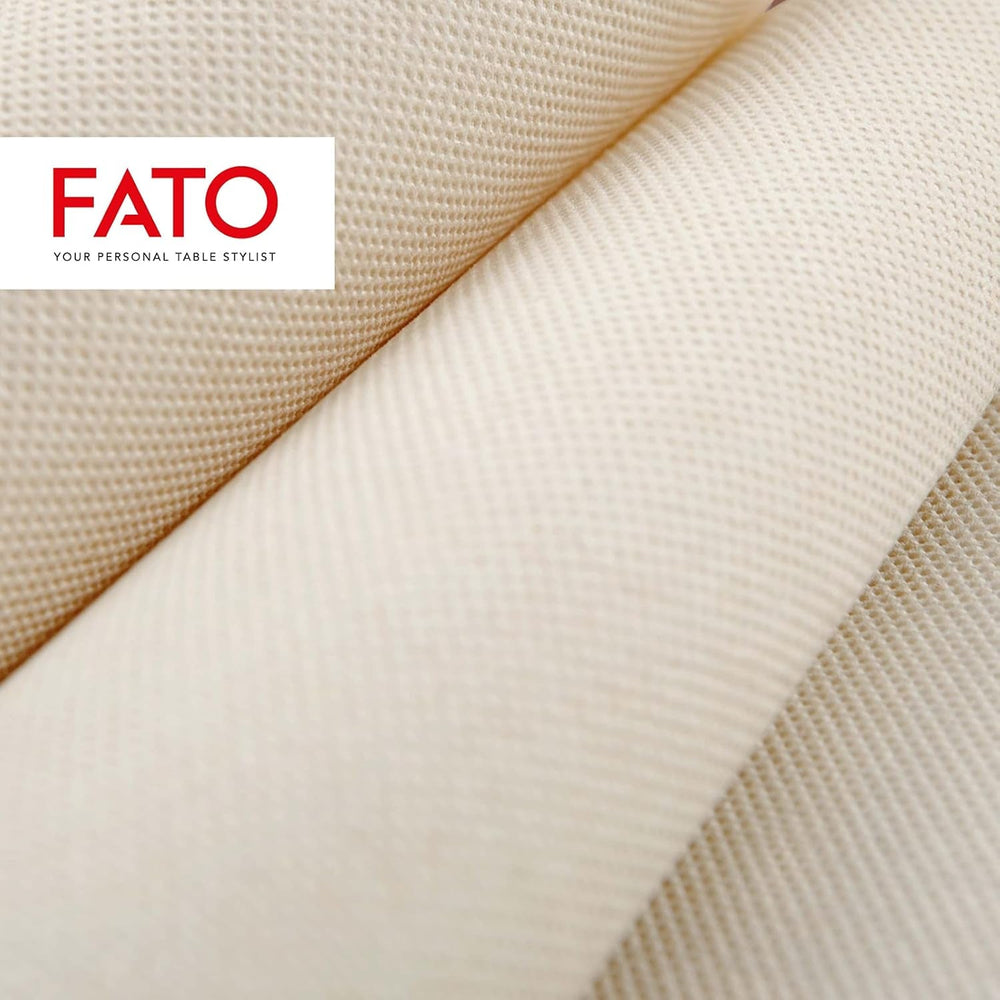 Fato - Serviettes en papier jetables naturelles à 4 plis, respectueuses de l'environnement, paquet de 40, taille 38 x 38, 2 épaisseurs, papier 100 % recyclé