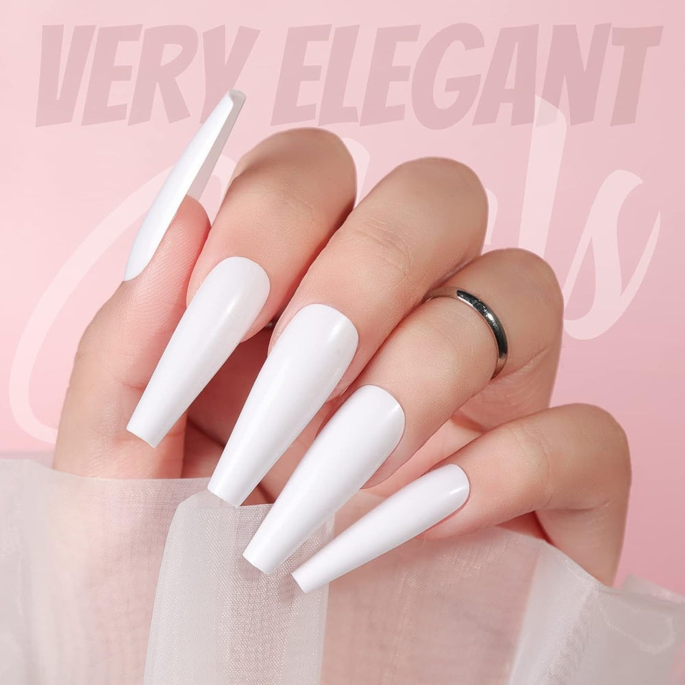 FANDAMEI 12 couleurs 288 pièces faux ongles lisses longue ballerine cercueil faux ongles acrylique ongles conseils longue ballerine faux ongles