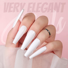 FANDAMEI 12 couleurs 288 pièces faux ongles lisses longue ballerine cercueil faux ongles acrylique ongles conseils longue ballerine faux ongles