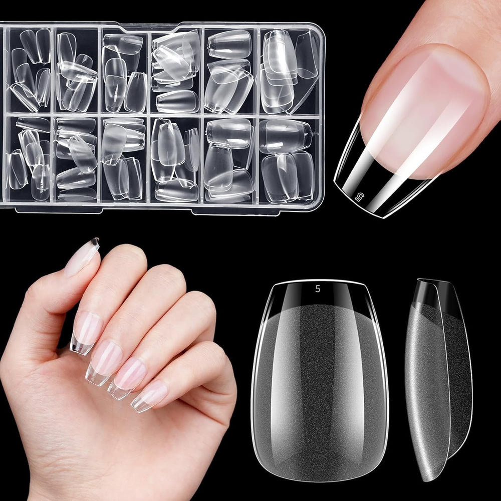 Faux ongles courts ballerine, 120 pièces, colle sur 12 tailles, ongles artificiels courts, Gel souple, couverture complète, pointes pour ongles courts en Gel S