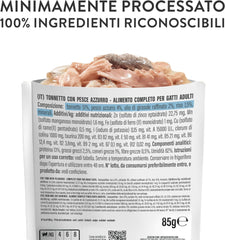 , Thon au poisson bleu en gelée, nourriture humide complète pour chat, en sachet, avec vitamines supplémentaires, 100% naturel, 6 x 85 g