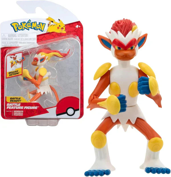 Figurine Pokémon Panferno Panferno 11 cm - Jouet Officiel Pokemon Battle 2024 Jazwares