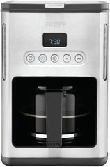 Machine à café expresso avec filtre Krups KM442D Premium | 10-15 tasses | 1000 watts | programmable | fonction maintien au chaud | acier inoxydable | noir
