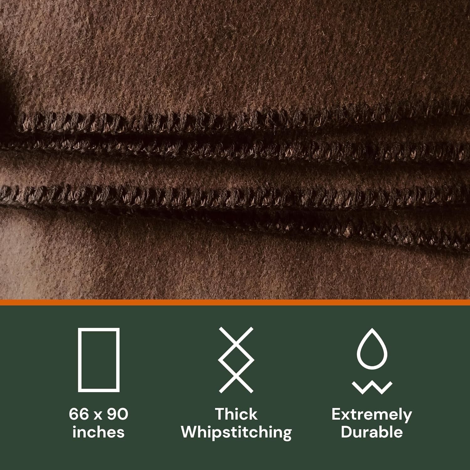 Couverture de camping Woolly Mammoth Woollen Co., extra large, laine mérinos, l'équipement extérieur parfait pour le bushcraft, le camping, le trekking, la randonnée, la survie ou la couverture de cabine. Marron, 168 X 228 Lits et Couvertures Woolly Mammoth Woollen Company