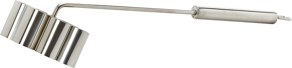 774300 Plat à pâtisserie en inox avec rosace à fleurs inclinée 9x3 cm, argent, 15 x 9 x 3 cm