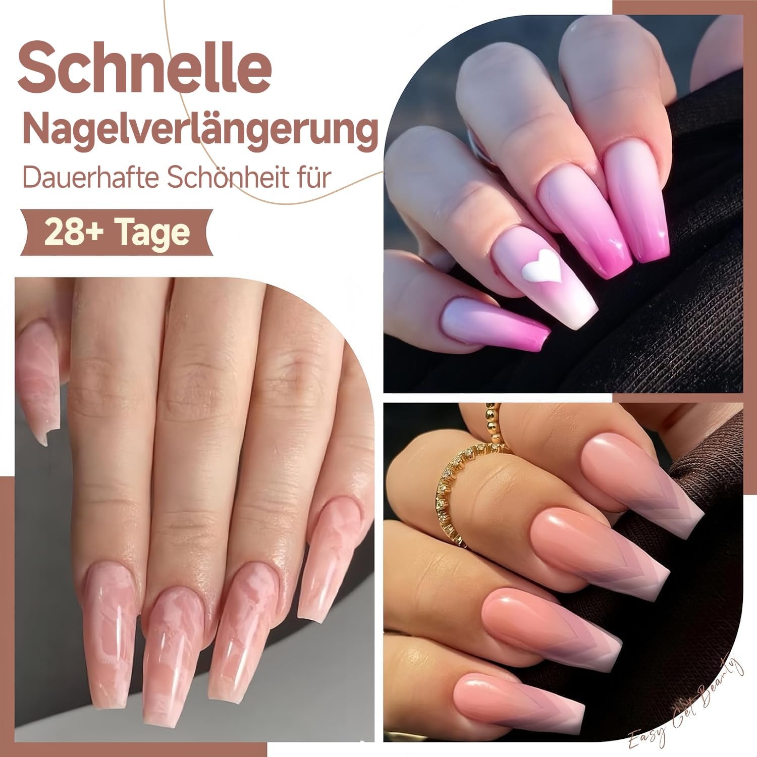 Ballerine Gel Ongles Conseils 216 pièces 12 Tailles Doux Gel Ongles Couverture Complète Ongles Extension Ensemble Semi Mat BRICOLAGE Home Art