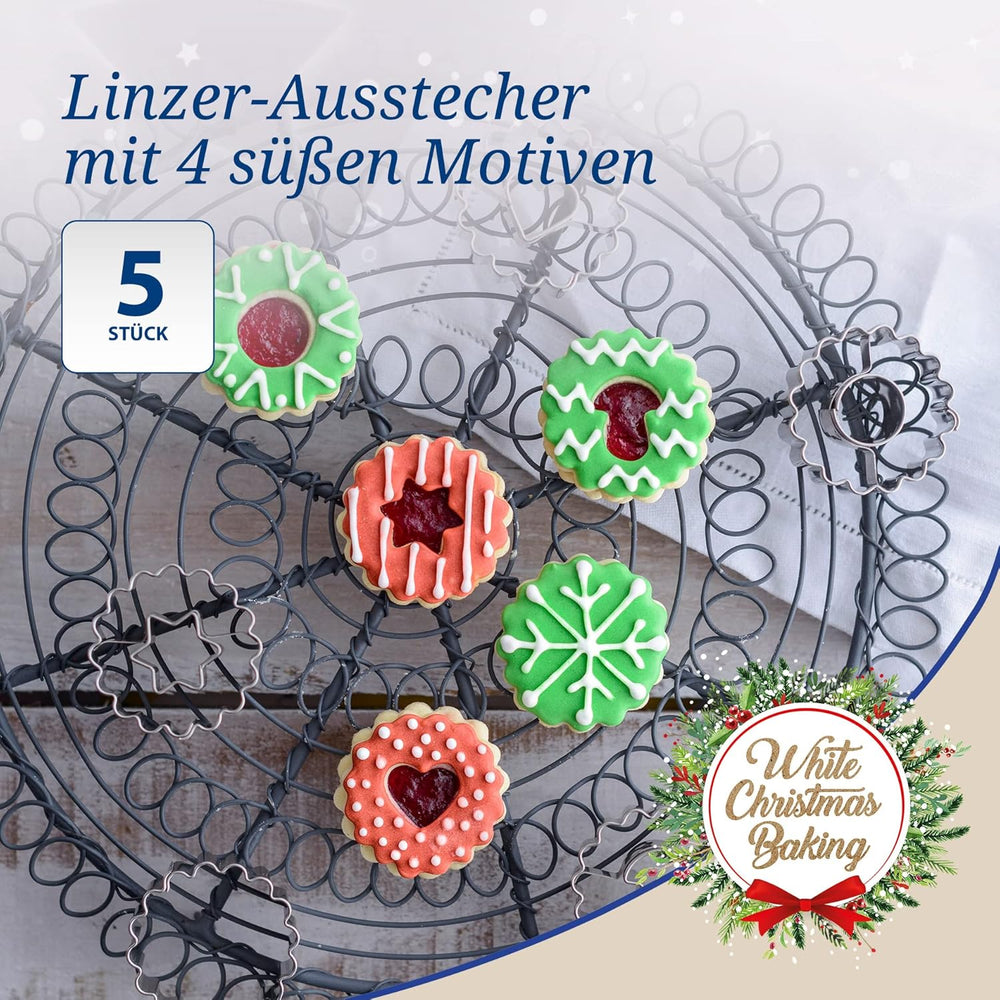 Dr. Oetker 1062 Linzer Lot de 5 emporte-pièces