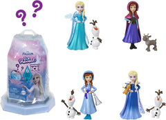 Mattel Disney Frozen Ice Reveal Petite poupée avec gel glacé moelleux et 6 surprises, comprend une figurine d'ami et des accessoires (les poupées peuvent varier) HRN77