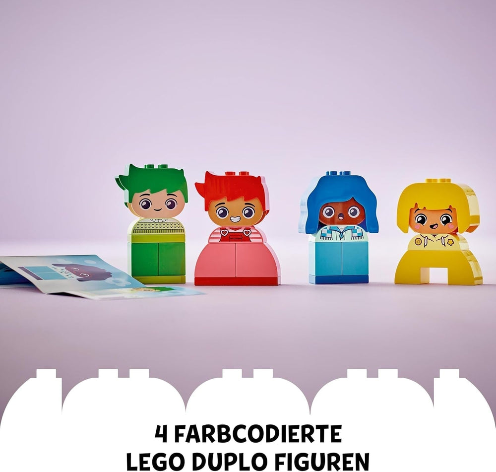 LEGO DUPLO Big Feelings, jeu de construction à empiler avec 23 briques colorées et 4 figurines, jouet de motricité pour favoriser le développement social et émotionnel des jeunes enfants à partir de 18 mois 10415 Jeux de construction Beuche den LEGO-Store