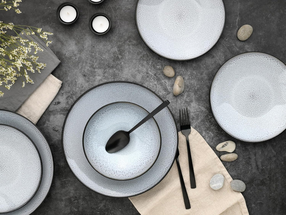 CreaTable, 23964, Série Malmö, Ensemble de cuisine 18 pièces pour 6 personnes, Ensemble de caisses en bois, Machine à laver et four à micro-ondes, Produit de qualité