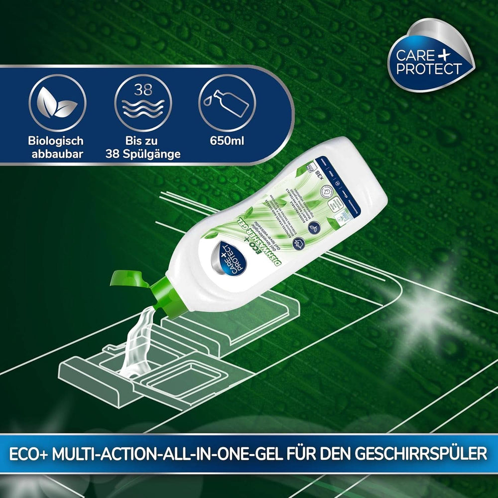 CARE + PROTECT - Gel écologique pour lave-vaisselle, hypoallergénique, 650 ml Naty Shop