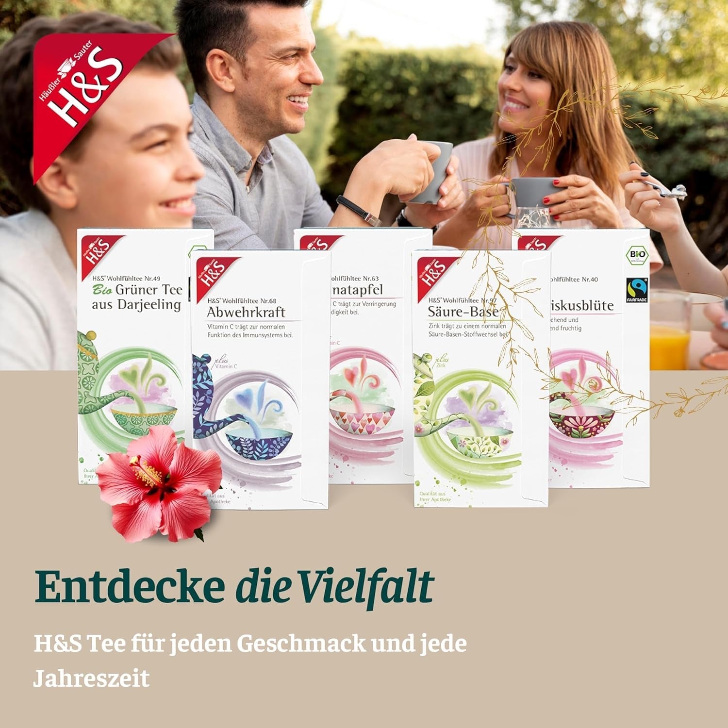 H&amp;S Ceai de fructe cu vitamina C: amestec de ceai de fructe aromat și răcoritor, 20 x 2,7 g