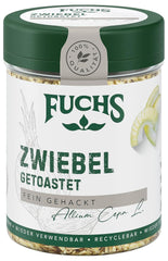 Fuchs Gewürze - Zwiebel getostat - Zwiebeln für Dips, Schmorgerichte oder Hamburger finement haché - Ingrédients naturels - 55 g dans une dose wiederverwendbarer, recyclebarer