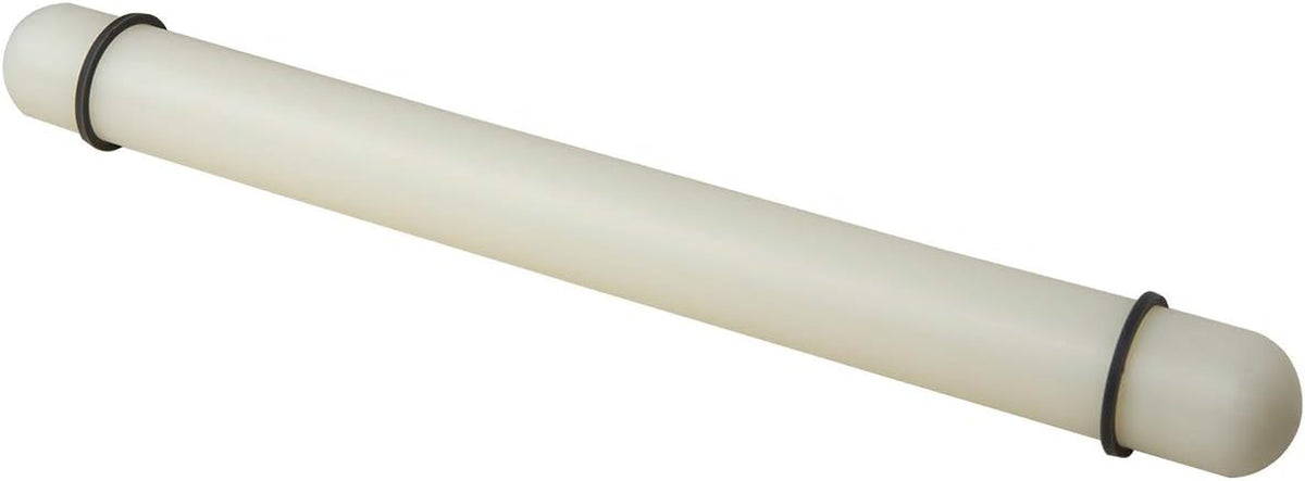 Rouleau à pâtisserie Easy Baking, 40 cm, blanc, avec anneaux d'espacement en silicone, en plastique alimentaire